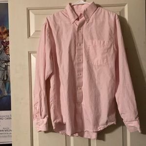 Izod Pink small gingham check button down